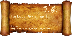 Turbucz Gyöngyi névjegykártya
